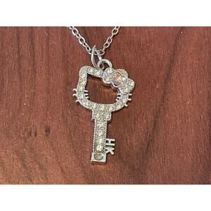 Hello kitty hallow bling key necklace